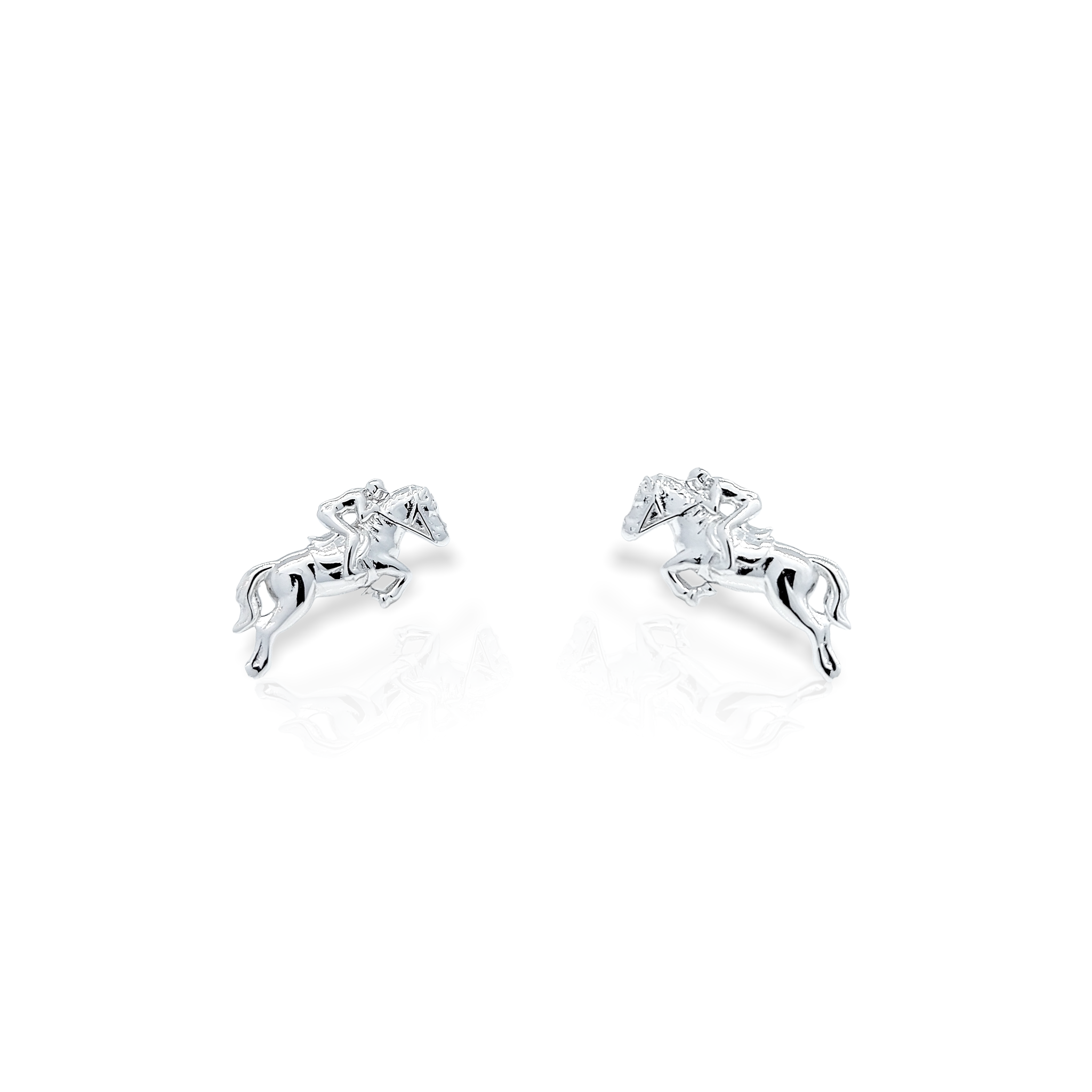 Jumping Horse & Rider Earring